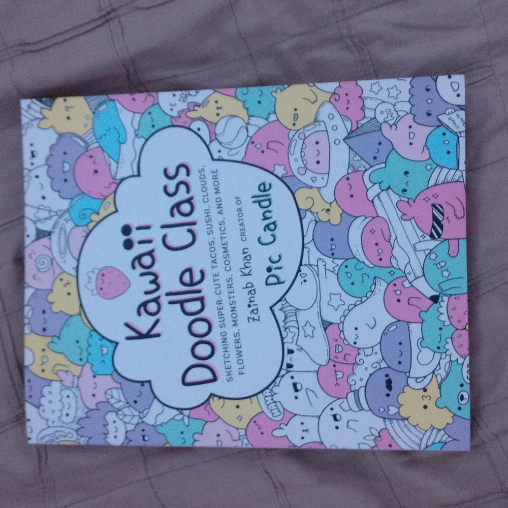 Kawaii Doodle Class sketching super cute tacos, sushi  clouds flowers etc